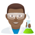 👨🏾‍🔬 man scientist: medium-dark skin tone display on JoyPixels